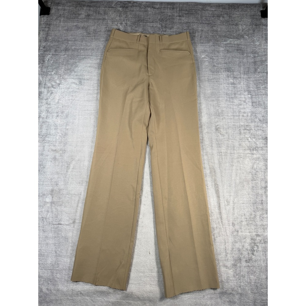 Life o Ease Pants Mens 32x29 Tan Vintage 70s Dress Tailored Straight Leg Uncut